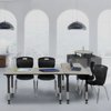 Regency Tables > Height Adjustable > Rectangular Table & Chair Sets, 48 X 30 X 23-34, Maple MT4830PLAPBK40BK